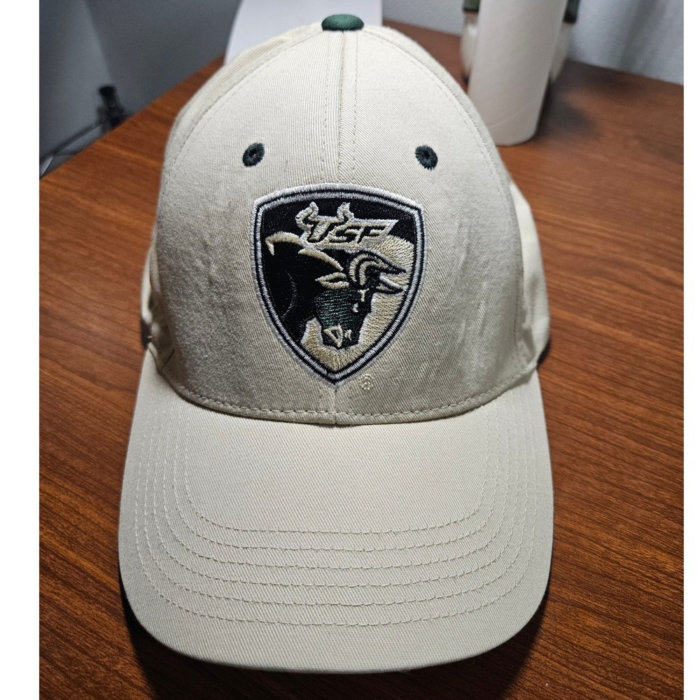 Captivating Headwear USF Bulls Hat Adult OSFA Tan University South Florida Cap